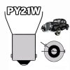 Led Py21w-bau15s, 3V, 6V, 12V - Vintage