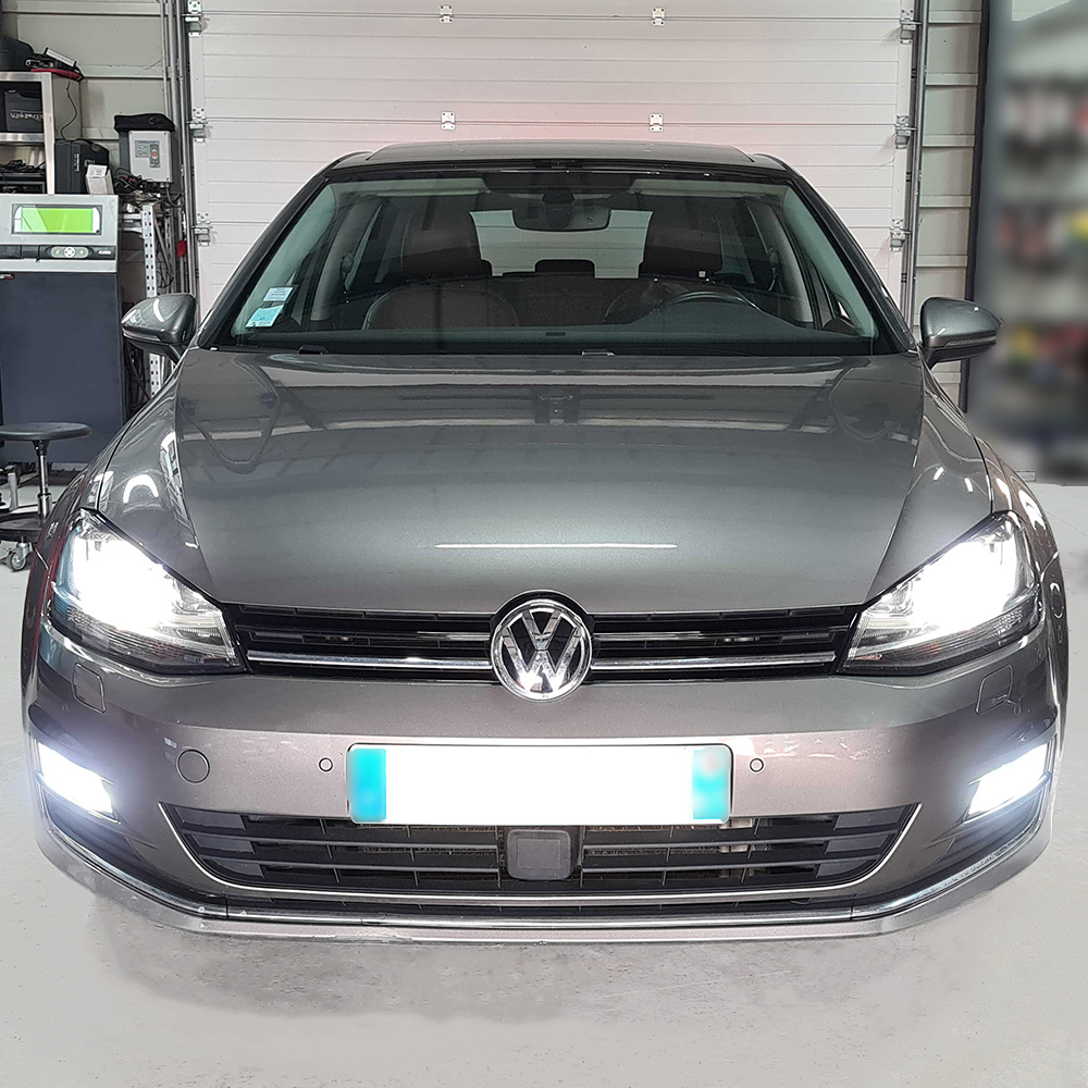 PACK LED Antibrouillard Avant Volkswagen Golf 7 Sportvan - Break (avec ampoule H11)