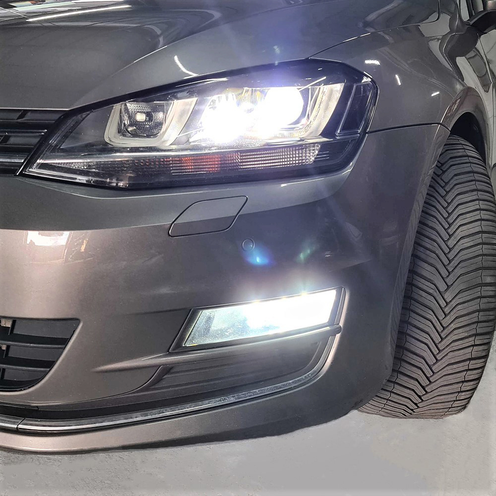 PACK LED Antibrouillard Avant Volkswagen Golf 7 Sportvan - Break (avec ampoule H8)