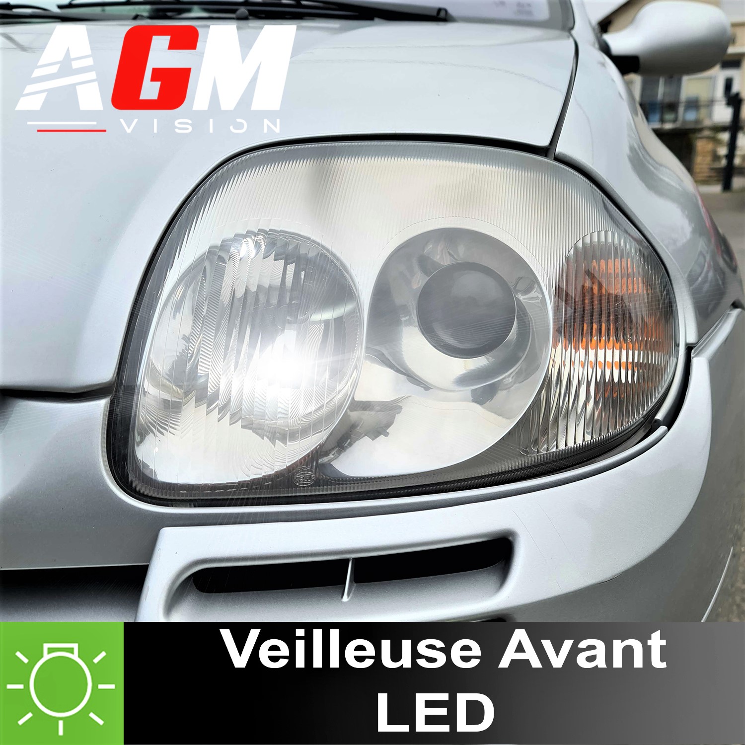 PACK LED Veilleuses Avant Renault Clio 2