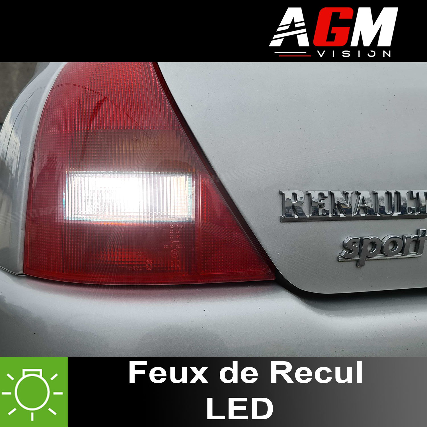 PACK LED Feux de Recul Haute Puissance Renault Clio 2