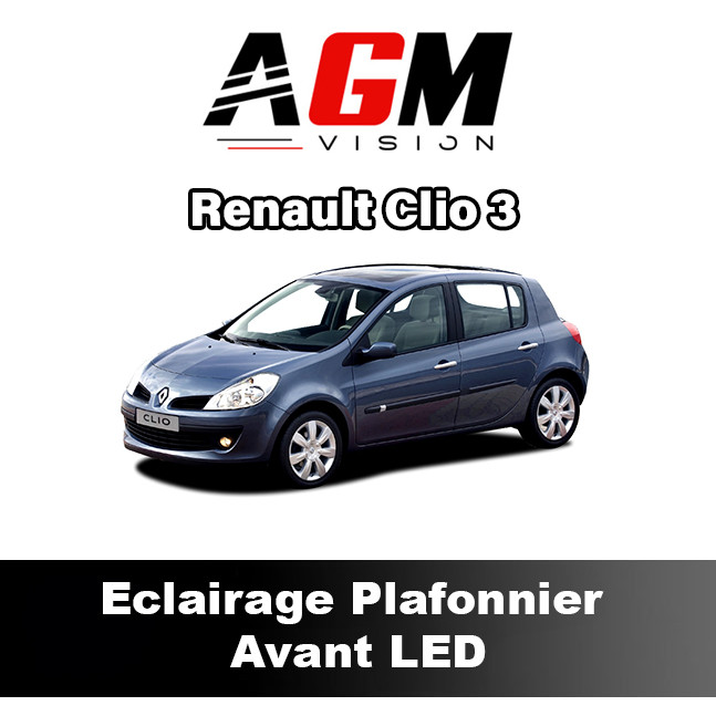 PACK LED Plafonnier Avant Renault Clio 3