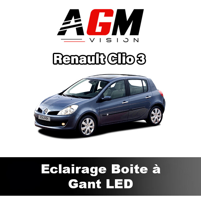 PACK LED Boite à Gant Renault Clio 3