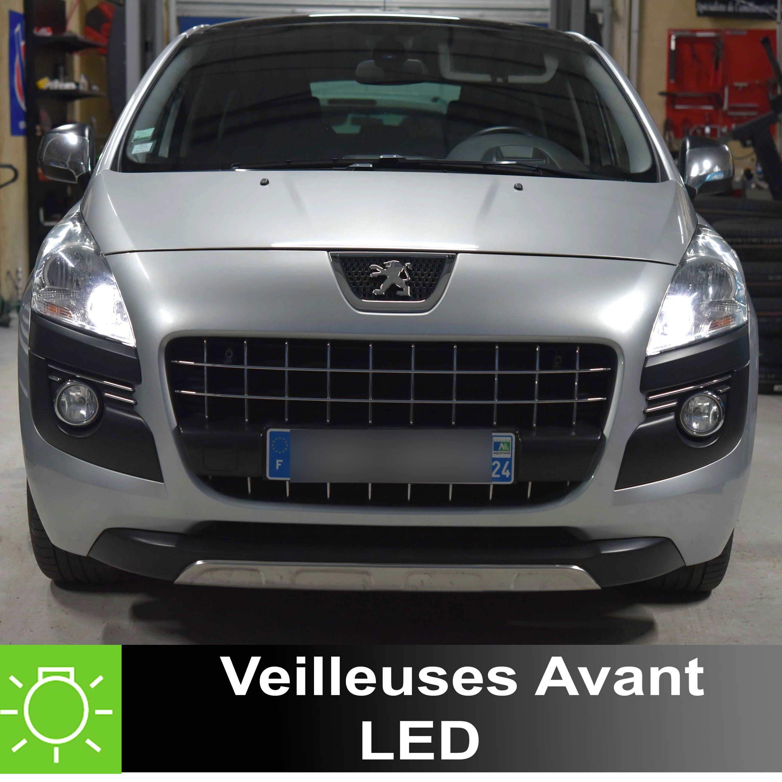 PACK LED Veilleuse Avant Peugeot 3008 - Année 2009 - 2016