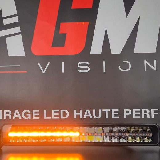 デュアルメテオ超ロングレンジLEDバー 32cm ストロボ＆オレンジポジションライト付き