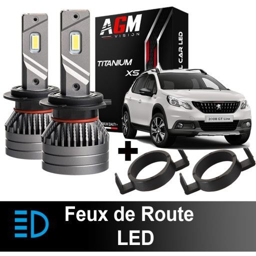 Kit feux de route LED Peugeot 2008 année 2013 à 2022