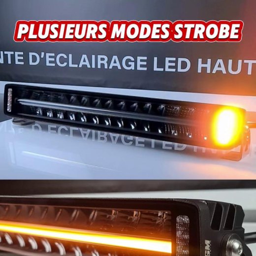 Dual Inferno LED Bar, 192W, Driekleurig + Strobe, 58cm