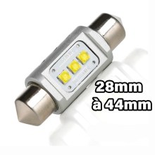 Navette LED ENDURA GT (Blanc) : C3W, C5W, C7W, C10W de 28 à 44mm