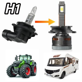Kit LED H1 + adaptateur HELLA, Camping Car, Tracteur