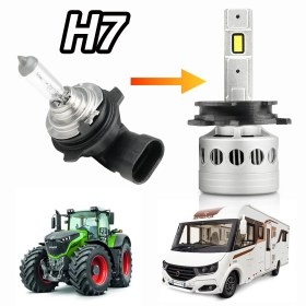 Kit LED H7 + adaptateur Hella pour camping-car et tracteur