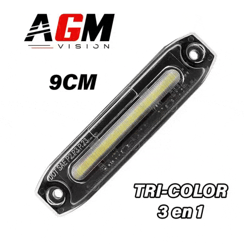 Feu de gabarit LED Tri-color 3 en 1 (blanc/orange/rouge) - 10 cm Feu de gabarit LED Tri-color 3 en 1 (blanc/orange/rouge) - 10 cm