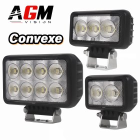 Immagine di Faro da lavoro LED rettangolare convesso - 120° ampio spettro