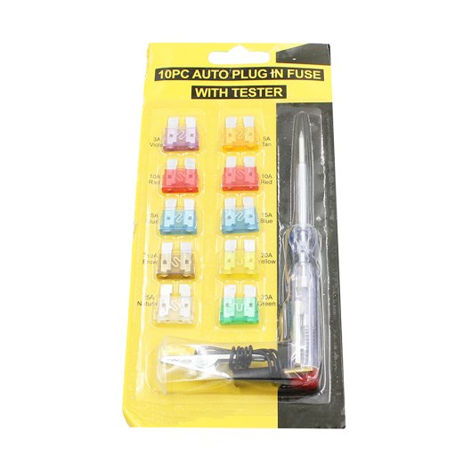 Pacco 10 fusibili Standard + Tester