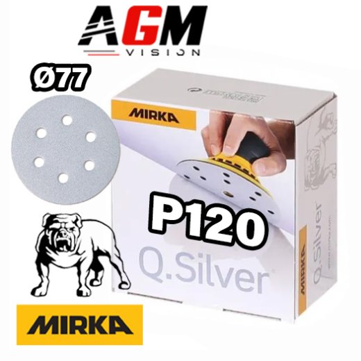 Pack de 100 disques abrasifs Q.SILVER Ø 77 mm P120