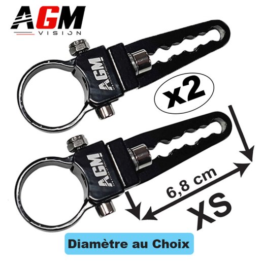 PACK 2 SOPORTES XS PARA BARRA LED - TUBO DE 29 A 33MM