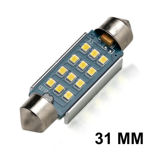 Navette LED C3W-C10W-31mm DIFFUSION (Blanc)