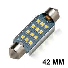 Navette LED C10W 42mm DIFFUSION (Blanc)