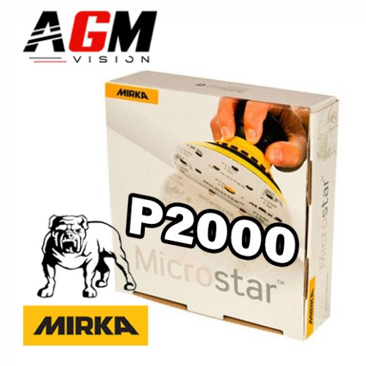 Pack of 50 MICROSTAR Abrasive Discs Ø 77 MM P2000