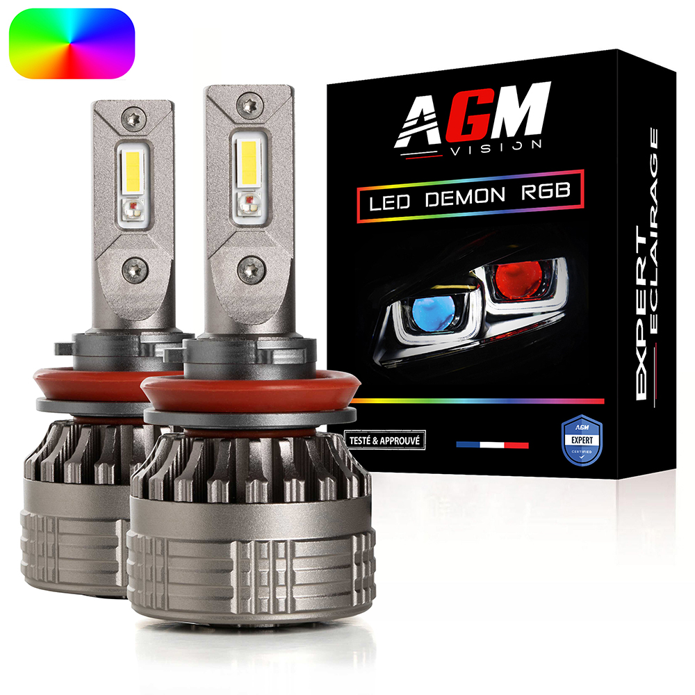 Kit Ampoules LED H11 DEMON RGB