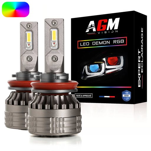 Kit Ampoules LED H8 DEMON RGB