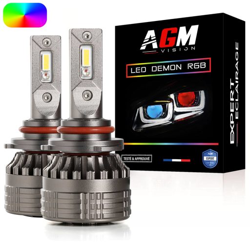 Kit Ampoules LED HB4 9006 DEMON RGB