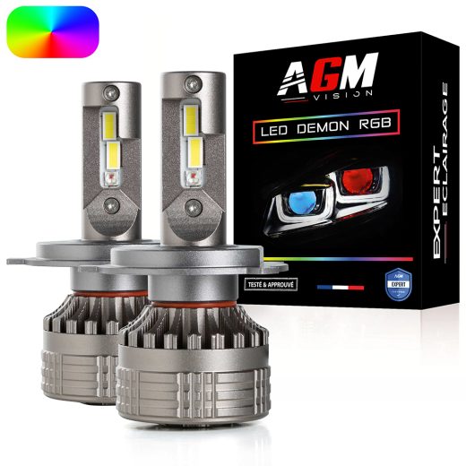 Kit Ampoules LED H4 DEMON RGB