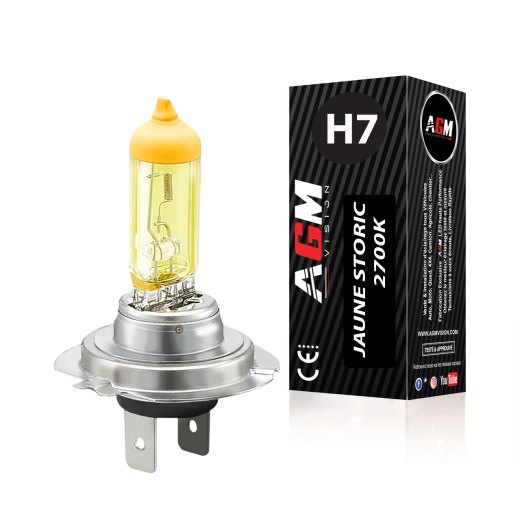 1 ampoule halogène H7 55W JAUNE STORIC 2700K