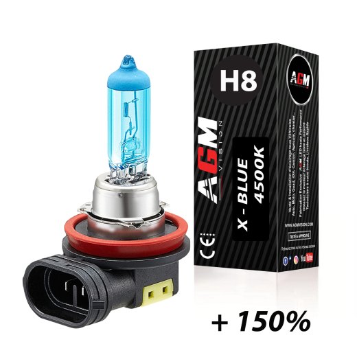 1 ampoule halogène H8 35W X-BLUE 4500K