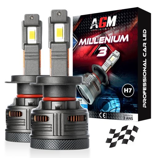 Kit Ampoules LED H7 MILLENIUM 3 - ULTRA CAN-BUS, 144 Watts