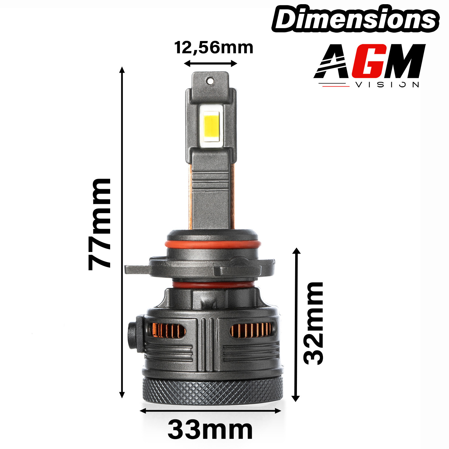 Mini Ampoule led HIR2 9012 haute puissance homologuées Europe E13