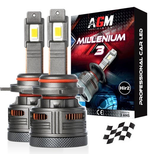 Kit Lâmpadas LED HIR2 9012 MILLENIUM 3 - ULTRA CAN-BUS, 144 Watts