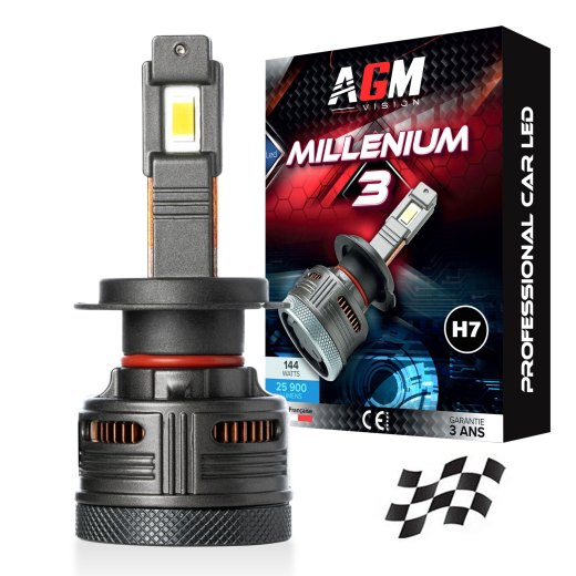 H7 MILLENIUM 3 LEDバルブ - ULTRA CAN-BUS, 72ワット