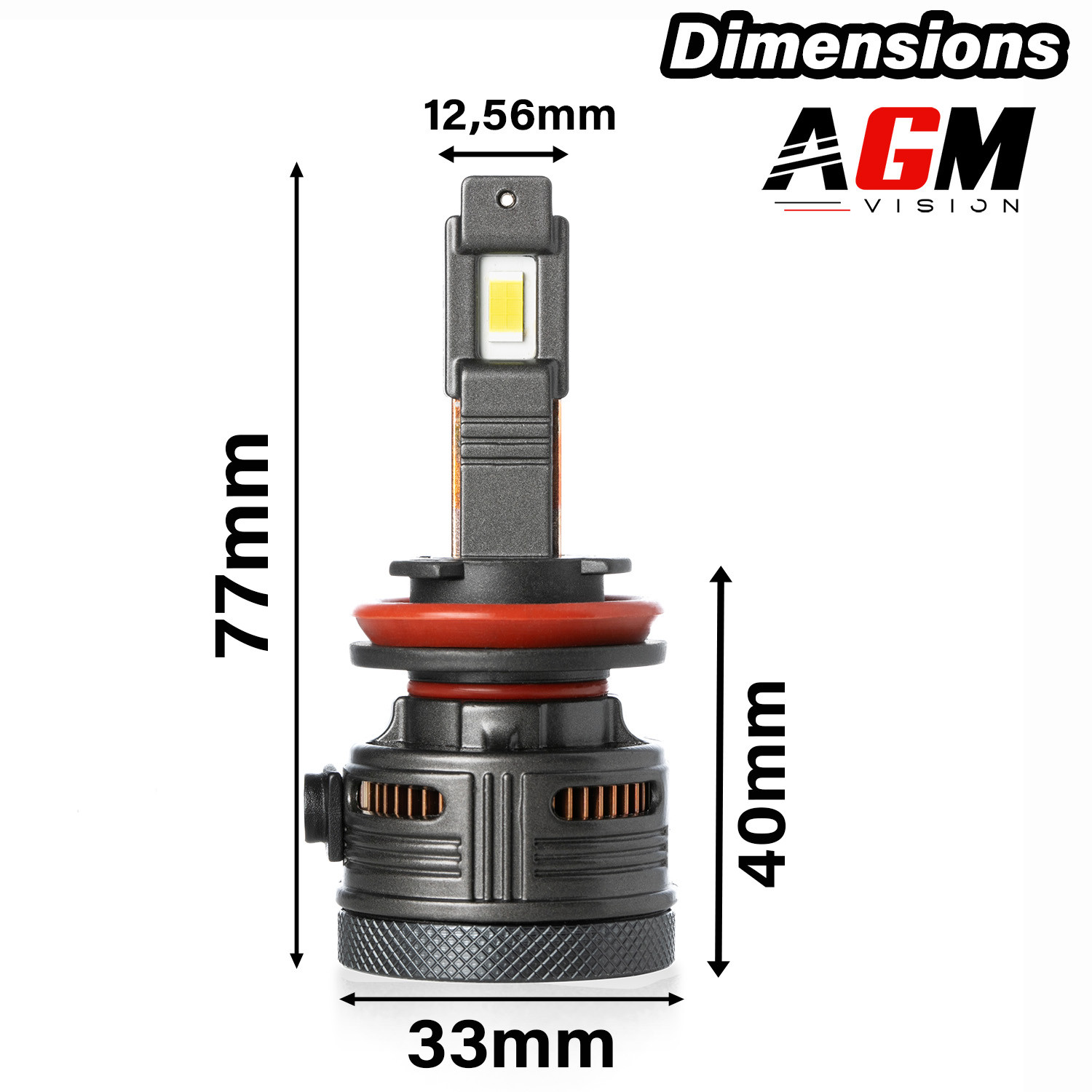 Mini Ampoule led H9 haute puissance homologation e9