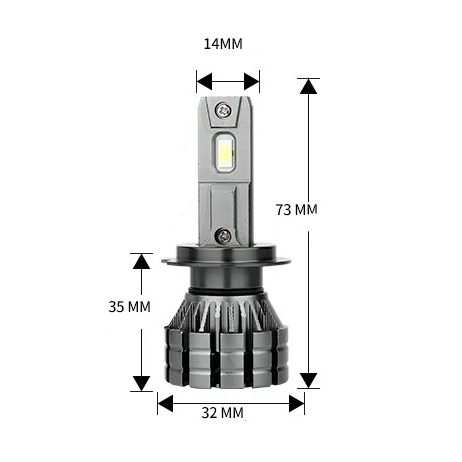 Kit Ampoules H7 LED VENTIRAD PRO, Can-bus, Puissante et précise, 70 Watts