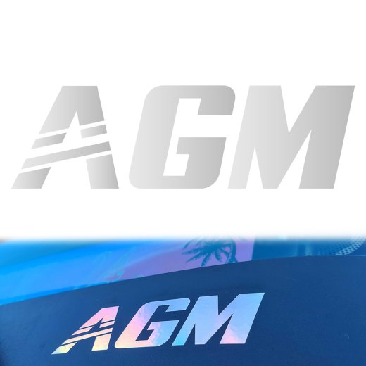 Autocollant Gris Holo AGM (12 cm)
