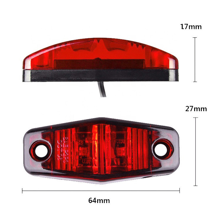 Feu de gabarit LED Latéral Hexagonal (ROUGE)