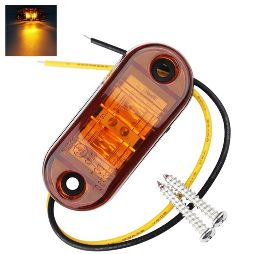 Feu de gabarit LED latéral ovale (orange)