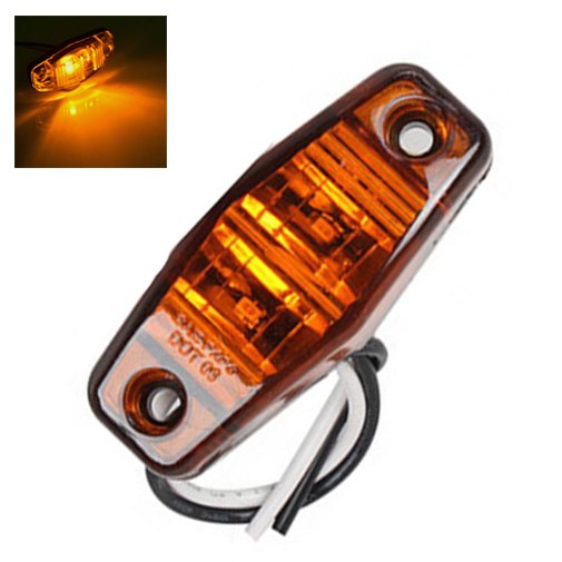 Feu de gabarit LED latéral hexagonal (orange)