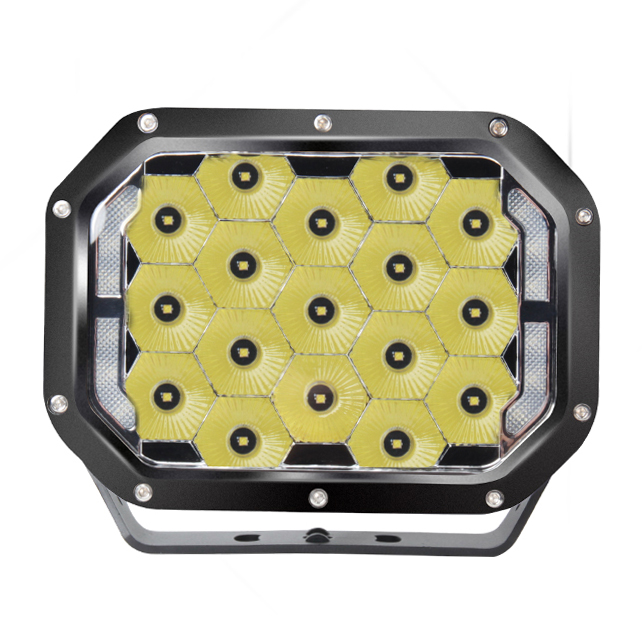 PHARE LED RECTANGLE MAX-POWER 120W - Eclairage Combinaison + Longue Portée