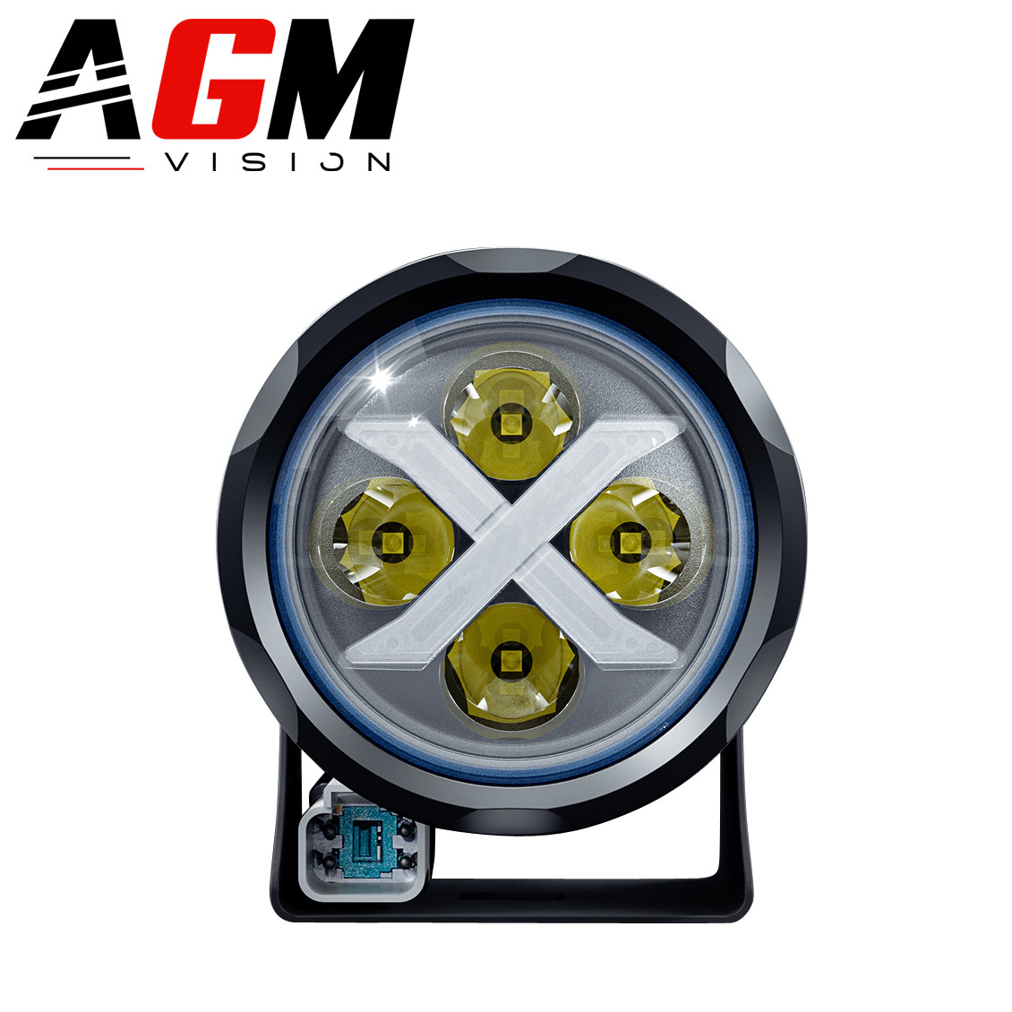 KIT 2 PHARES LED ROND X-TECH WHITE 80W