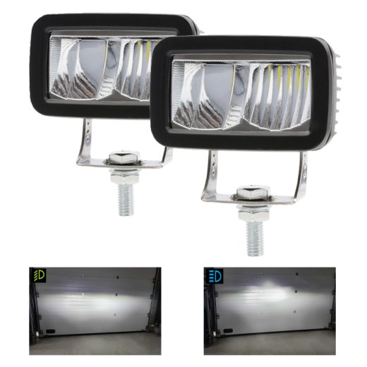 KIT 2 MINI FAROS LED RECTANGULARES CORTA/LARGA STR PARA MOTO
