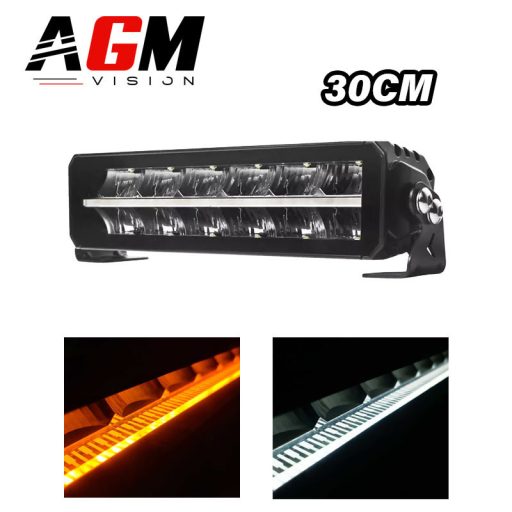 Barre LED double rangée agricole FLOOD + veilleuse 30 cm - tracteur