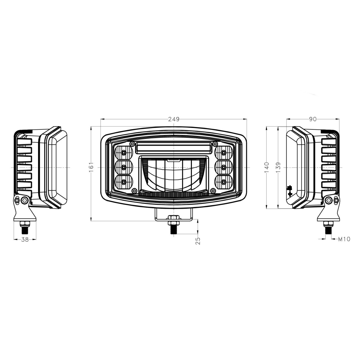 PHARE LED JUMBO TRUCK DRL 60W