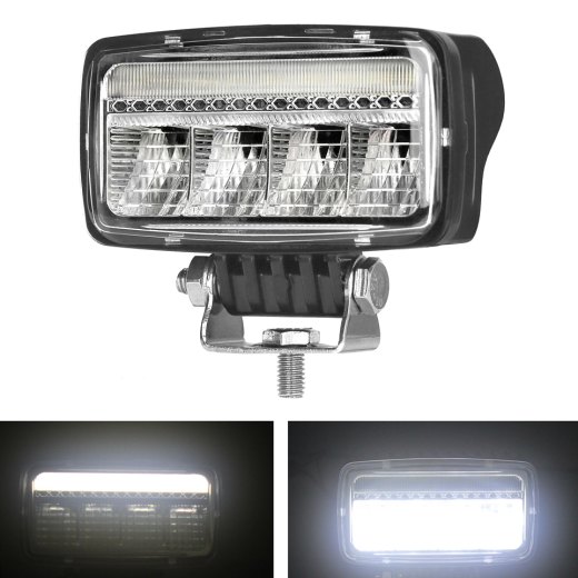 RECTANGULAR LED BEACON DIFFUSION+ WHITE DRL