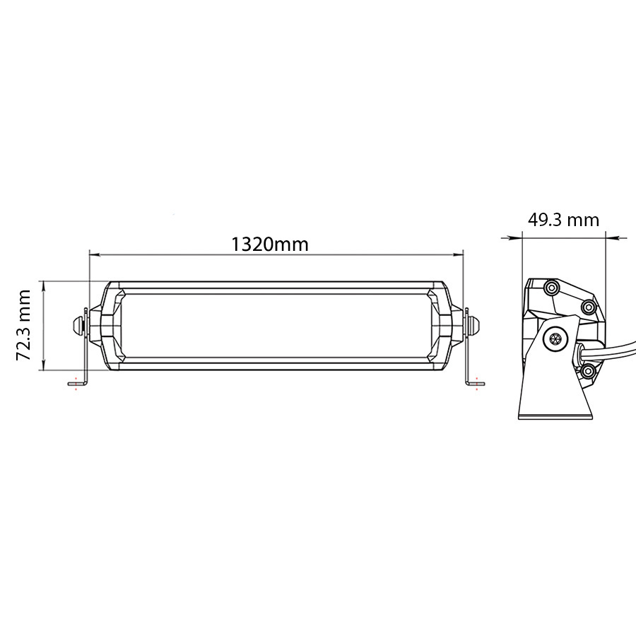 BARRE LED DOUBLE RANGÉE DUAL SPX 130CM