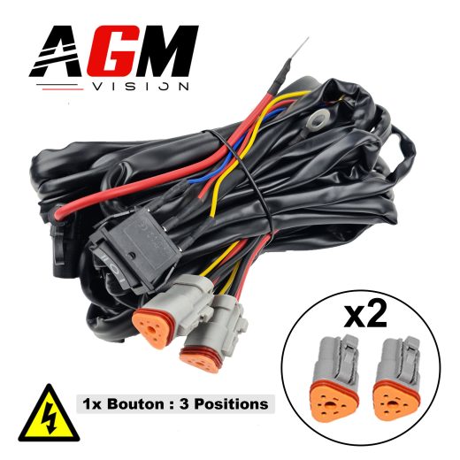 Faisceau barre LED double Deutsch 3 pins haute puissance