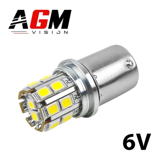 Ampoule LED P21W-BA15S 6V Classique (Blanc)