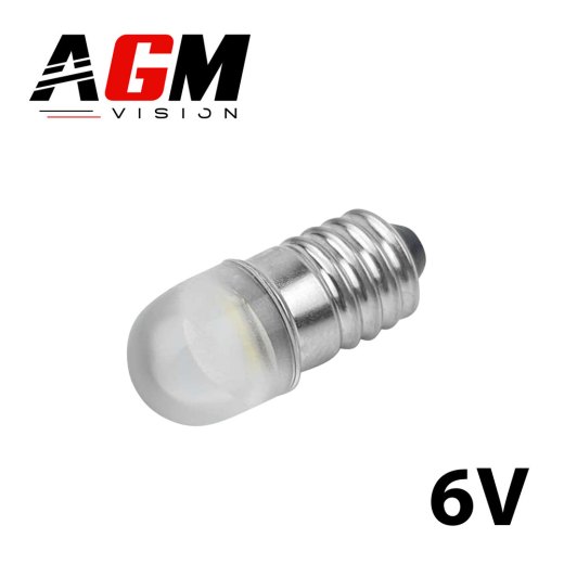 Lâmpada LED E10 6V ANGEL (Branco)