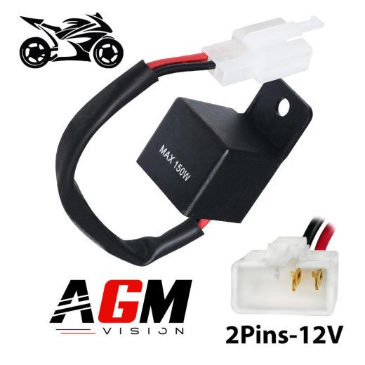Relè / centrale lampeggiante LED per moto – 2 pin con fili - MT1