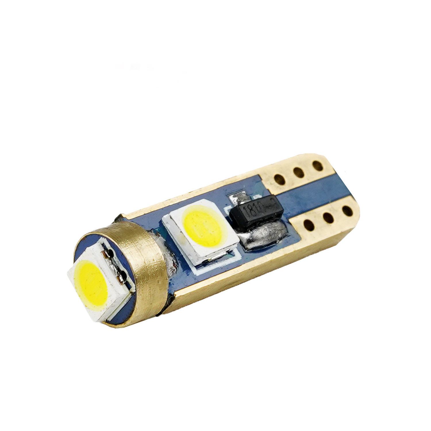 Ampoule T5 LED Canbus SMD W3W lumière de compteur et courtoisie Blanc